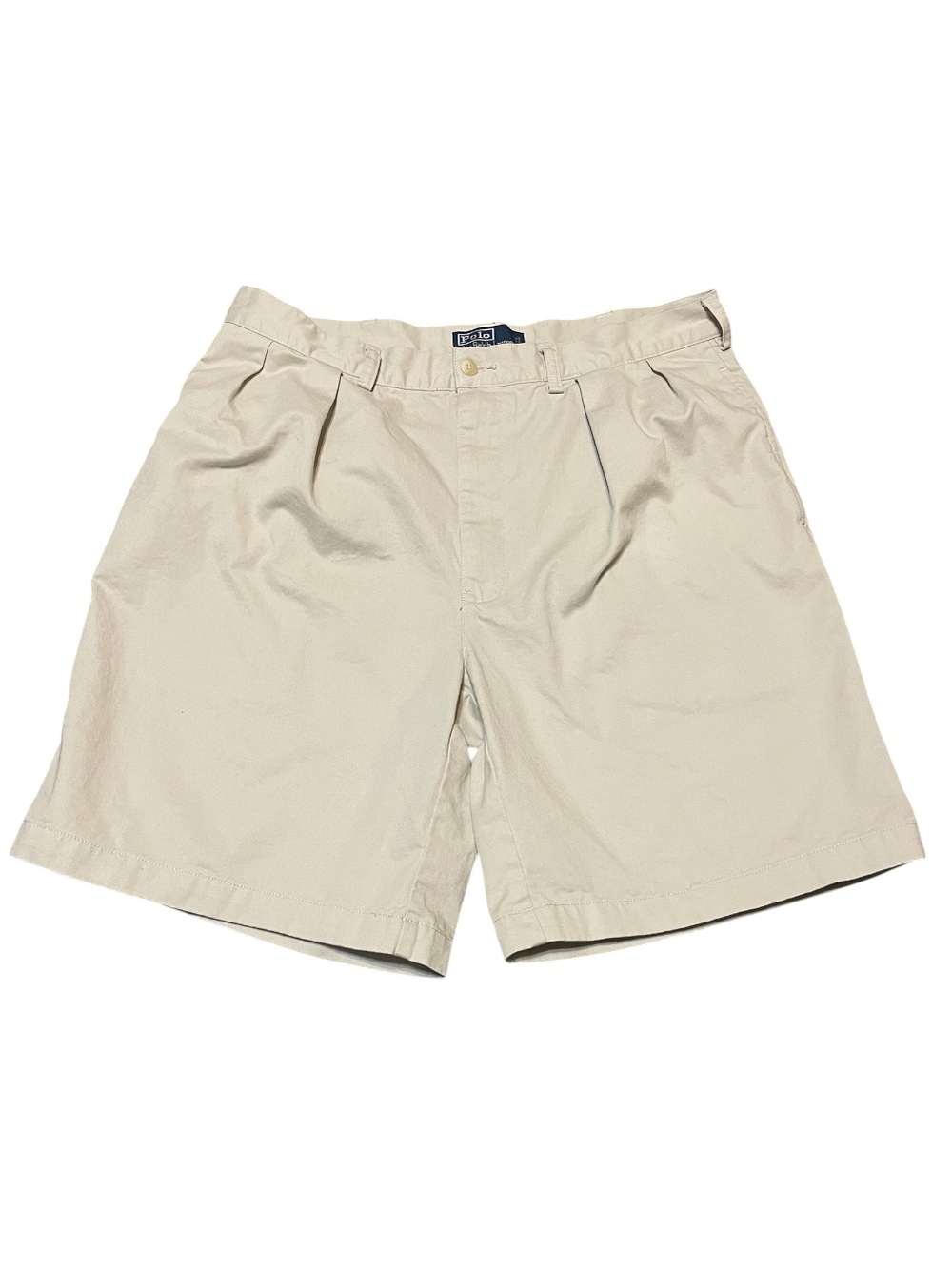 Men's Polo Ralph Lauren Khaki Tyler Shorts Size 36 Pleated